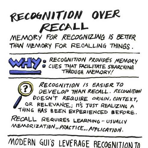 Universal Principles of Design: Recognition Over Recall